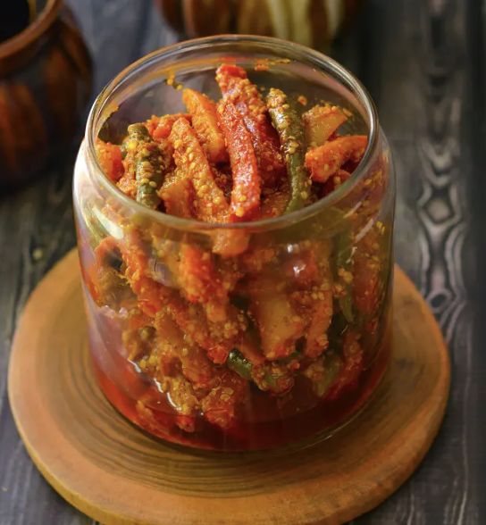 Gajar Achaar (ਗਾਜਰ ਦਾ ਆਚਾਰ), homemade by Punjabi home cooks
