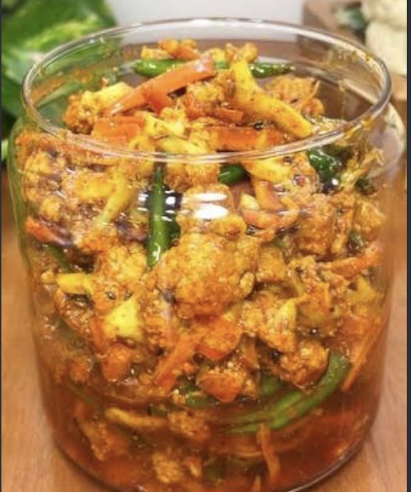 Gobi Achaar (ਗੋਭੀ ਦਾ ਆਚਾਰ), homemade by Punjabi home cooks
